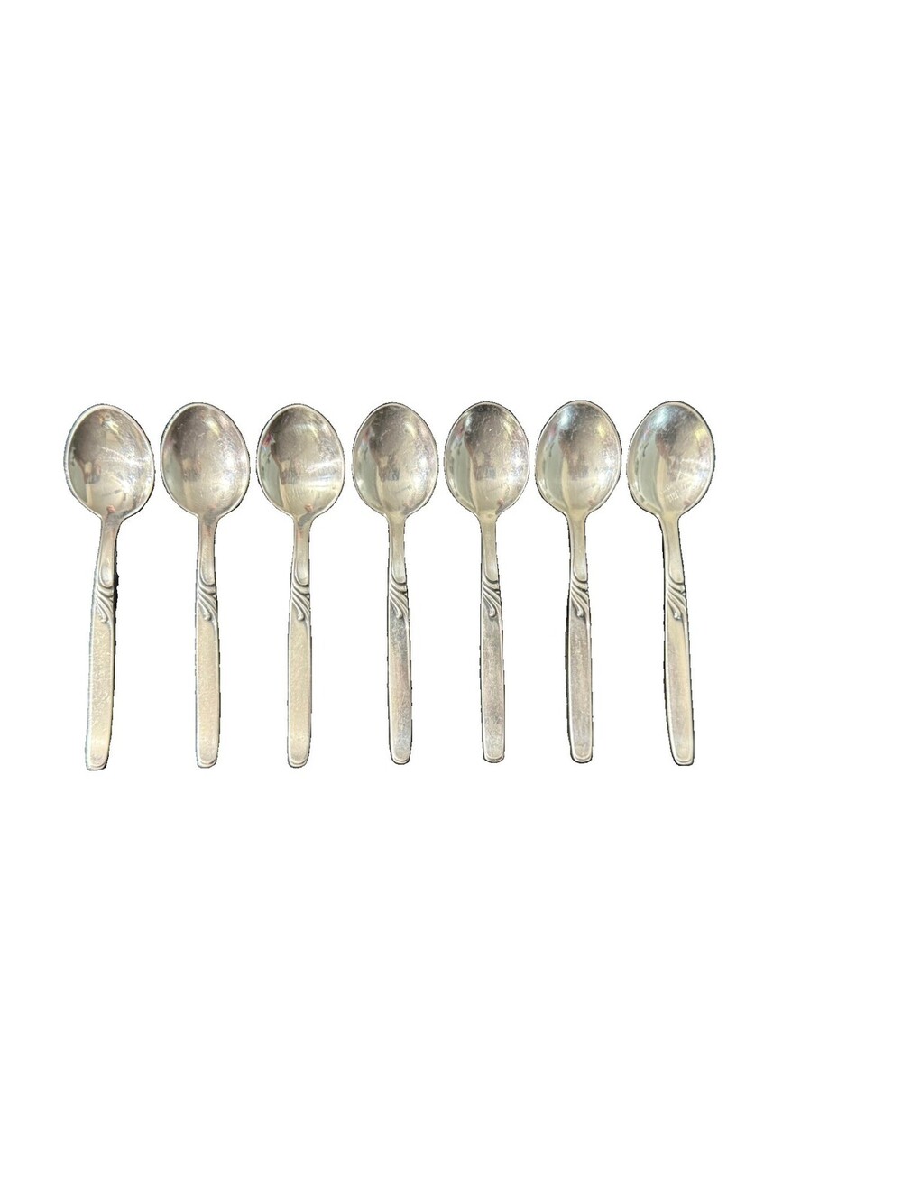 Set of 7 Hanseat 90 HNE1 Silverplate Five O’Clock Teaspoons 5” Germany